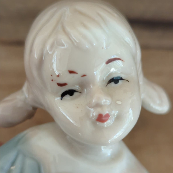 Vintage Boy and Girl with Animals Ceramic Figures Goose Dog - Picture 11 of 11